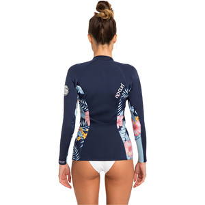2019 Rip Curl Giacca Navy Donna In Neoprene A Manica Lunga Dawn Patrol Navy Scuro Wve8bw
